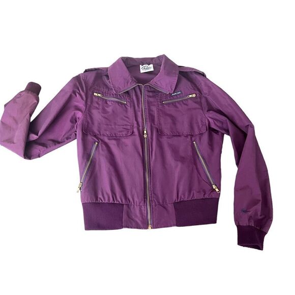 Vintage‎ HTF Roffe Maroon Windbreaker Jacket Unisex Small - Picture 10 of 10